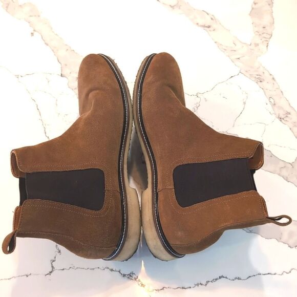 The Men's Store at Bloomingdale's Chelsea Boots Tan Suede Pull On Size 13 - Picture 6 of 9